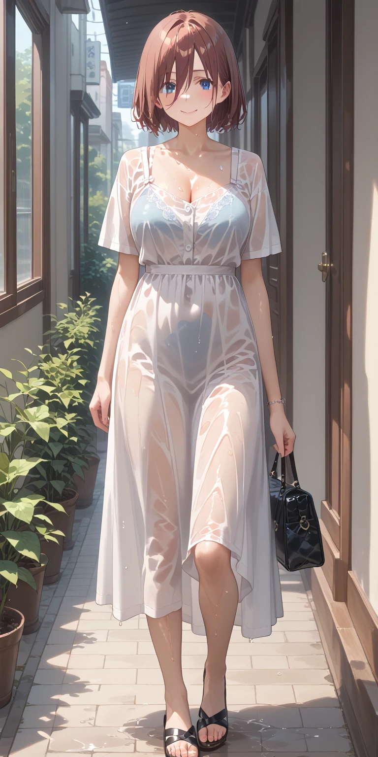 (8k), (best quality), (masterpiece:1.2), (realistic), (photorealistic:1.2), middle aged (fat and bald:1.3)man and young woman, (couple:1.3), ultra-detailed, naked on the (light blue garbage bag:1.3), lingerie, skimpy, collarbone, sexy, (hug:1.3)