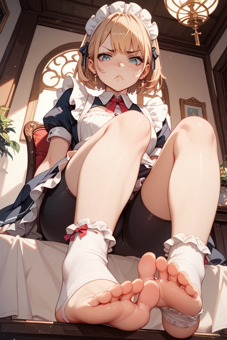 Haruka_White bed, 8K,(lacepantyhose)),Masterpiece, Perfect lighting,Raise your legs,Raise your legs high,Foot smoke,Show the soles of your feet,Put your hands behind your head,showing armpit,ssmile