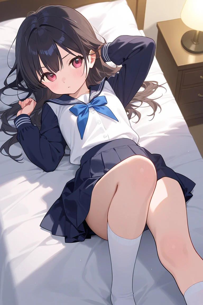 、love hotel bedroom、sailor suit、mini skirt、close your eyes、Surrounded by penises、On your back、have sex、happy、be happy、Love sex、spread both legs wide、I cum violently、A large amount of semen flows out of the penis、stick penis in pussy、hold the penis、suck penis、embarrassed face、The muddy semen splashes on my face、pubic hair、scream sexy、scream obscenely、very troubled face