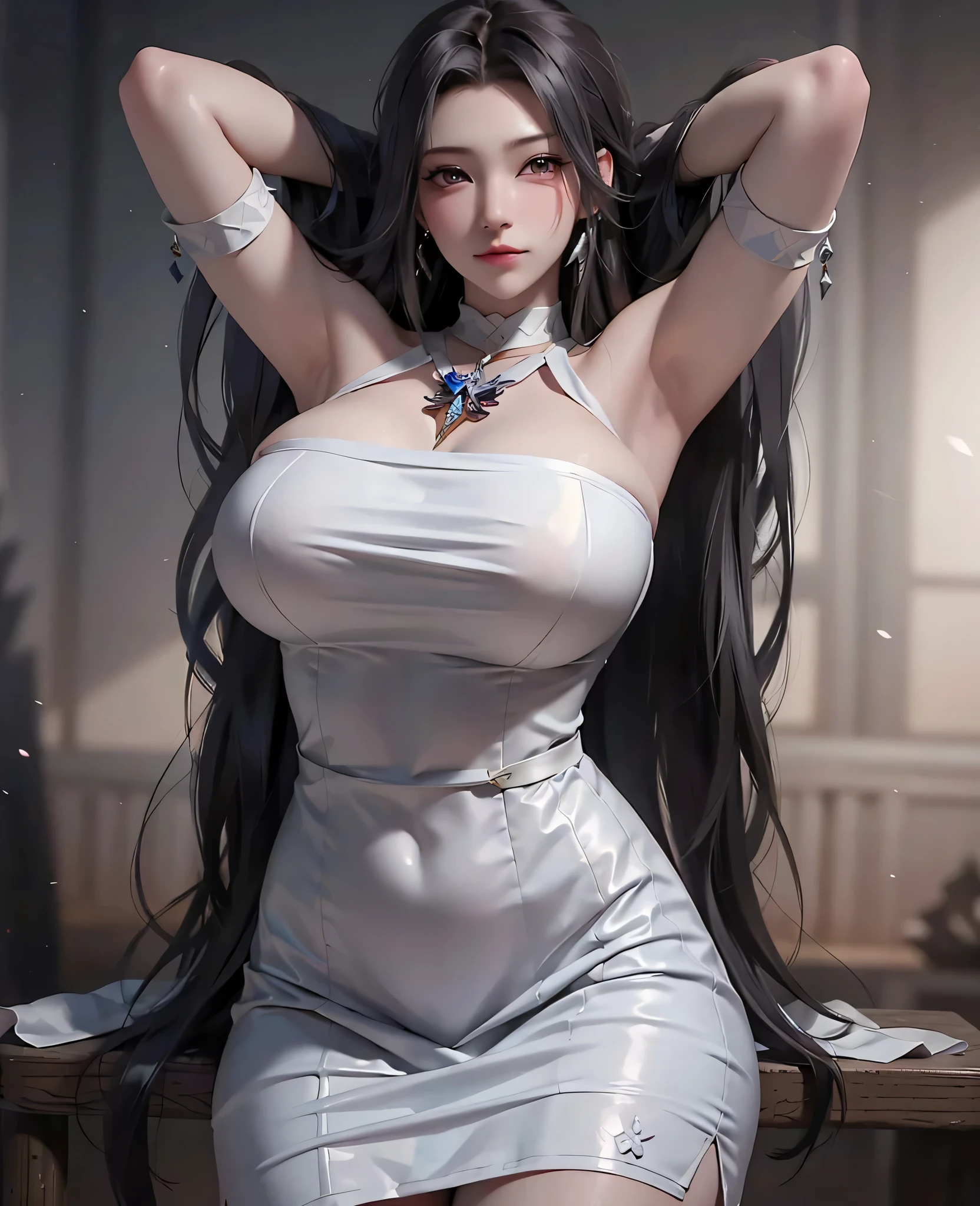 Light线追踪,{best quality},{ {masterpiece}},Extremely detailed 8k wallpaper,{Extremely refined},rich and colorful, Intricate details, Cool and shinny skin,1080P,Soft,Sense of Brokenness,肌肤Light滑如丝,3d,masterpiece,best quality,插图Very detailed, beautiful eyes, Very detailed的 8k cg 壁纸,Extremely refined女孩,8k wallpaper, best quality, noon, pure beauty, Chinese style telephoto lens, image(Front focus), (in the darkness:1.6), 大卫·霍克尼和阿尔方斯·穆夏的超realism女性肖像, Fantasy Art, Photo-real, Art Station, poster, , Very detailed的脸, 4K, The award-winning, ((masterpiece, best quality)), Delicate face, Whole body love, Rich in details, Multiple poses and expressions, Very detailed, depth, Many parts,Light粒子, Soft lighting, Volumetric Lighting, Intricate details, Attention to detail, 1 girl, solitary, Long eyelashes, Looking at the audience, Gorgeous dress, Puff sleeves, Juliet Sleeves, (Long sleeve:1.2), Red tie, ,(masterpiece, best quality, Extremely detailed, (Detailed background, Dark Fantasy), (美丽Delicate face), High contrast, (Optimal Lighting, Extremely refined), ((Light)), rich and colorful, Extremely detailed, 戏剧性的Light, Intricate details, (1 girl, solitary, Pointed face, Dynamic Angle), Depth of Field, Black Light particles,(shattered glass),Magic Circle, big breasts, big boobs, big natural sagging breasts, busty, sexy, alone, full body, no crowd, no people, quite background, huge breast, large breast, pony hair, better fingers, black eyes, bloom atmosphere, blur,