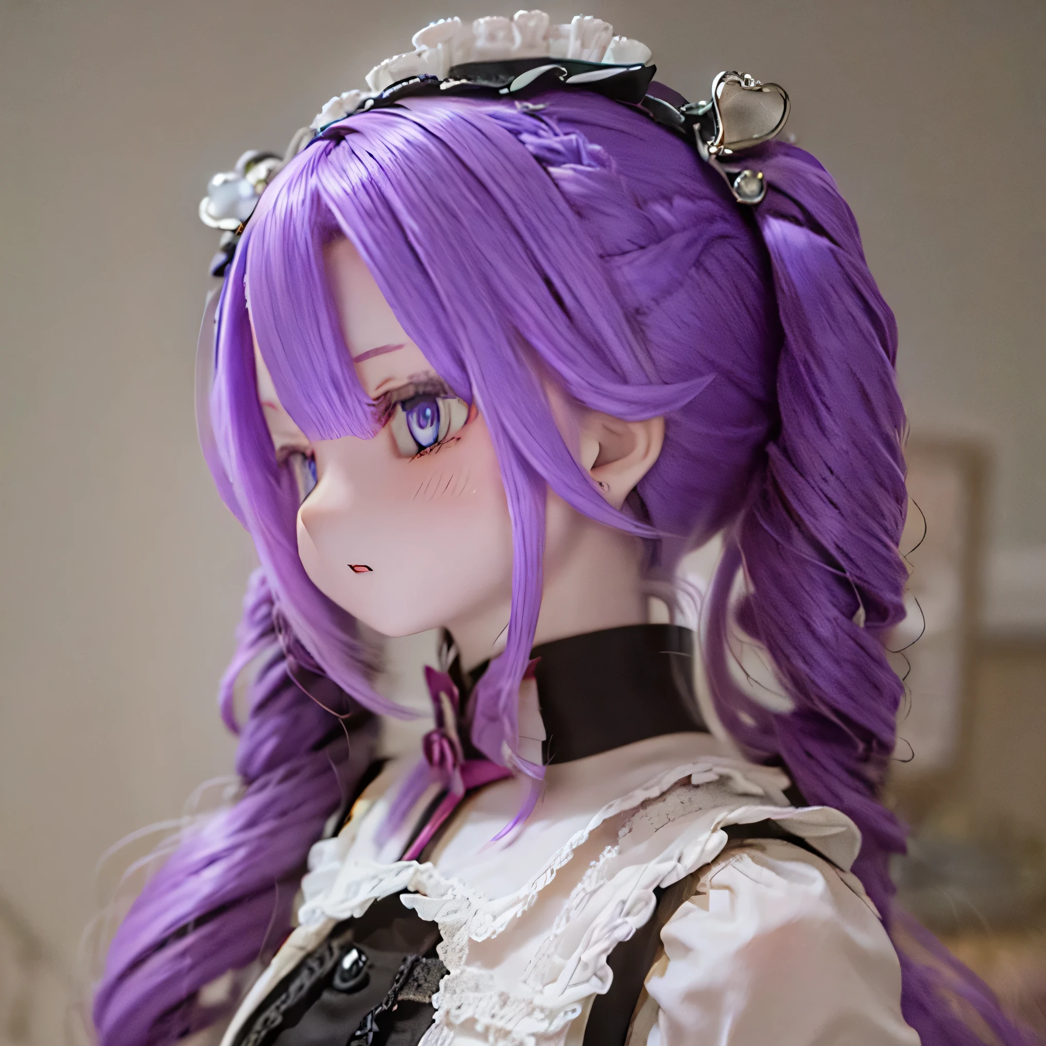 Shikoku Metal　dark purple hair　Put your hair up