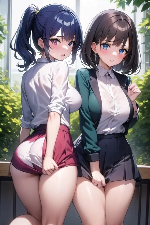 2 people、おじさんとhigh school girl、Being watched from a close distance by an old man、Holding money in one hand、Laugh shyly、high school girl、Browsing Caution, 1boy and 1girl, In underwear、Back alley at night、teenager、Blazer uniform、Beautiful woman、Very thick thighs、Very short skirt、Spread your legs wide、Seducing the audience、Best image quality、High resolution、masterpiece、super high quality、Thick pubic hair、Holding money in your hands、Light green lace panties、Very big ass、Very large breasts  、Blushing、4K quality、Wearing black pantyhose、Sweaty all over、Heavy breathing、{Highest quality}, {so beautiful}, {Very detailed}, {Best illustrations}, Browsing Caution, girl, 
