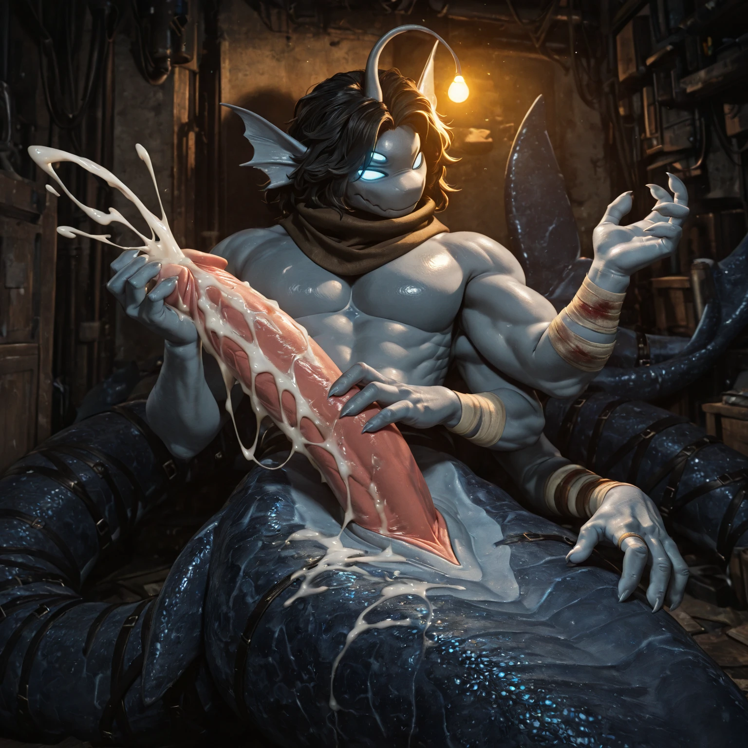 an extremely talented impressionist painting of mature Sisu chinese dragon in a temple, half closed eyes, floating question marks, detailed fur, light blue mane, uploaded on e621, nsfw, questionable content, scalie, soft, tail, squishy, long dragon, masterpiece, best quality, ultra-high-detailed, mouth full of cum, holding cum in mouth, bukkake, oral creampie, deepthroat, ((dragon penis deep in mouth)), caressing blowjob, from side, full body, belly full of cum, cum inflation, Sisu holding own belly by one hand, facehugger, facehugger hugs, tail around neck
