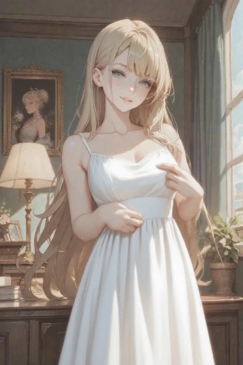 (Empty), ((masterpiece)) , ((best quality)), illustration, Woman's, fox, Huge breasts, Upper Body, hairy, Athletic body, humble, Wear a low-cut dress,Showing skin, Jewelry,Shark Tail
