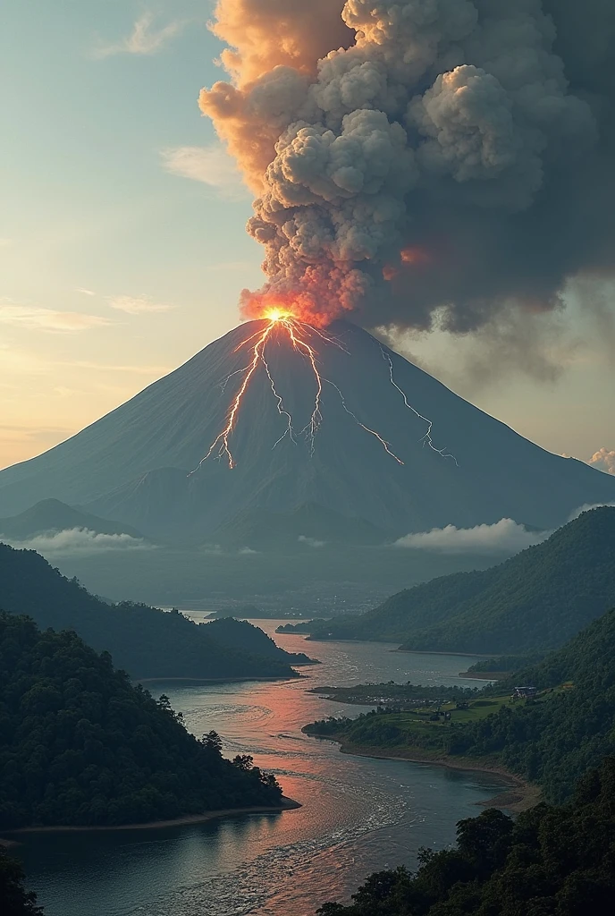 Mount Arafeld,A cloud of steam rises from it, indonesia national geographic, volcano landscape, volcano landscape, alien breathtaking landscape, volcanoes, sumatraism, volcano setting, stunning alien landscape, author:Eric Pevernagy, volcanoes, an amazing landscape image, amazing alien landscape, active volcano, Beautiful scenery, national geographic photo”, Indonesia, Extremely beautiful, volcanoes