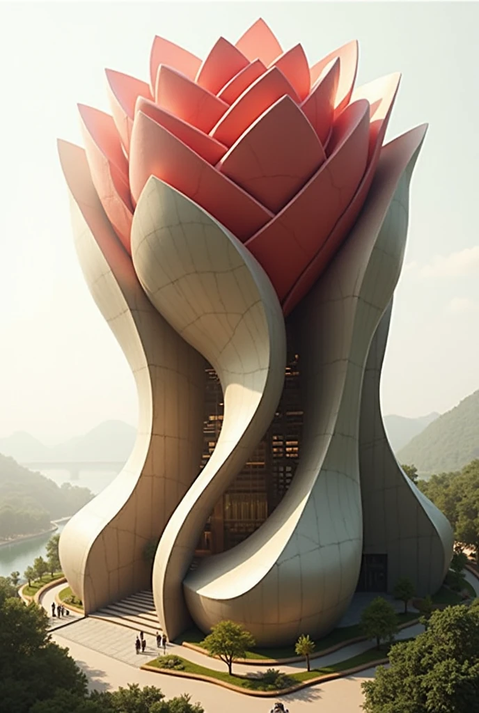 make the rose building 3d