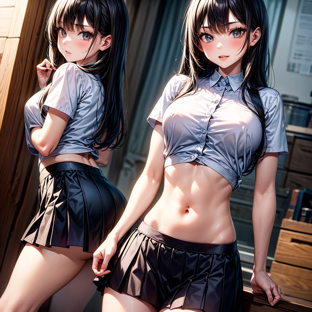 mediuml breasts,Kizi,short skirt,long leges,Nice face