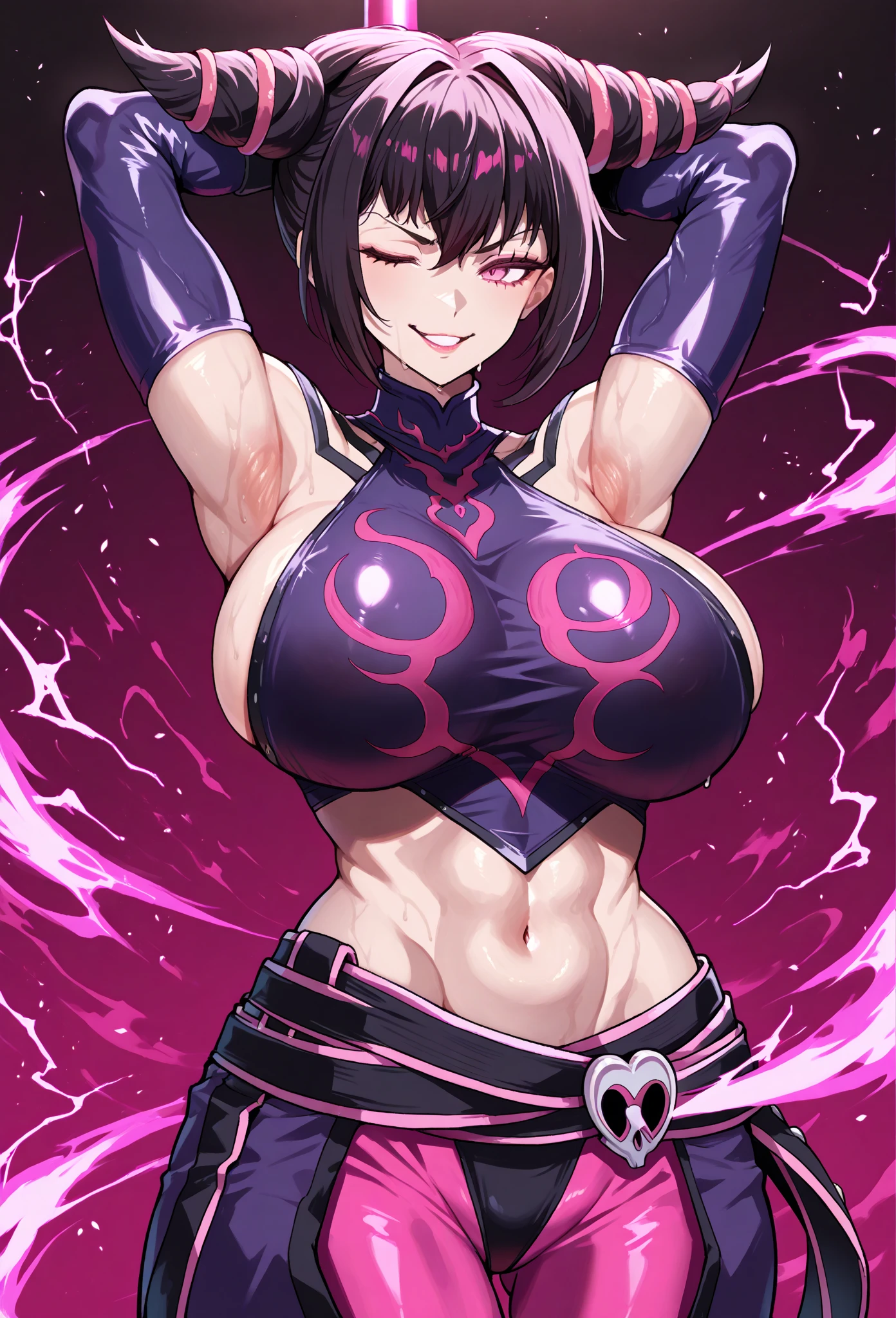 nijima makoto,1girl,solo,Super huge breasts,looking at viewer,near