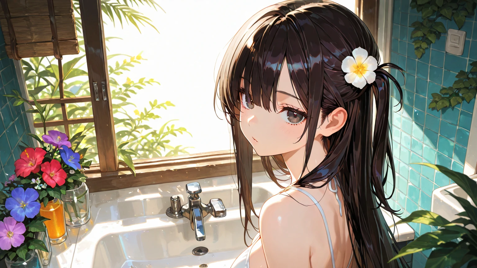 Close-up of a woman in a white bikini holding a camera, gorgeous chinese models, seductive anime girls, Chinese girl, Anime girl in real life, Anime girl cosplay, hot with shining sun, trending at cgstation, Japanese goddess, Anime Thai girl, Sexy girl, Beautiful Asian girl, Asian girl with long hair, An Asian woman, Japanese model