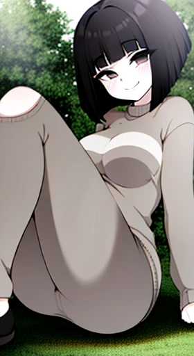 hanako-san, black hair, black eyes, no nose,(completely nude:1.2),flat chest,(Loli kid),