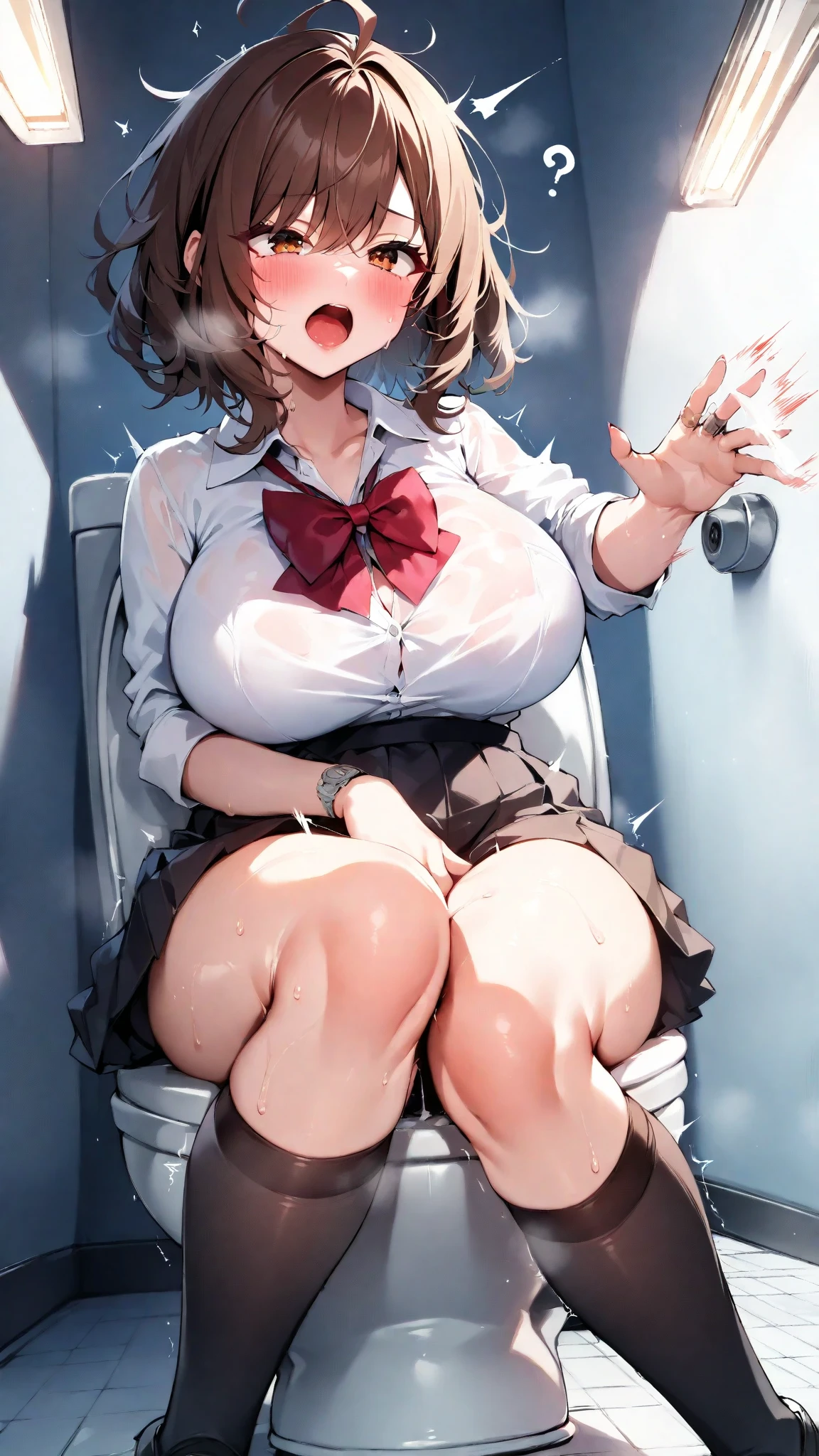 nsfw, (master piece, best quality, ultra detailed, photo realistic:1.1), (8K), (1 girl and 1 man:1.6), (medium-full shot:1.3), (the girl is elementary-school student:1.5), (The girl is 6 years old child:1.4), BREAK (the girl is slender with toddler-body:1.5), (The girl is perfect ???????:1.4), (The girl makes fellatio-gesture with only right-hand:1.5), BREAK (deep vaginal sex with spread legs:1.3), (the girl has very wide-spread pussy:1.4), (the girl is woman on top and deep inserts men's huge-penis to vagina with overflowing cum:1.6), (the girl has small-hips with very thin-thighs:1.6), (the girl is perfectly proportions:1.4), BREAK (the girl has huge-breasts and big-cleavage:1.4), (the girl has very erection-nipples:1.4), (the girl is very cute korean child:1.4), (no underwear:1.3), (the girl has dark-brown layered bob-cut hair:1.5), BREAK (the girl is lift up the white-camisole her-wearing to show off breasts with show off nipples:1.4), BREAK (The girl is lift up the pink-color mimi-Ruffle-skirt her-wearing to show off pussy:1.3), BREAK (the girl is orgasm with harf-open eyes:1.1), (the girl is large of drooling from mouth-corner:1.4), (the girl is slut with evil smile:1.5), (the girl is lookdown at viewer:1.5), BREAK (In the classroom of an elementary school:1.3), (from below:1.3)
