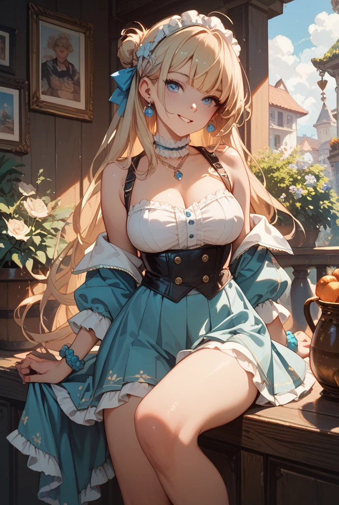 tiny chest Aristocratic costume