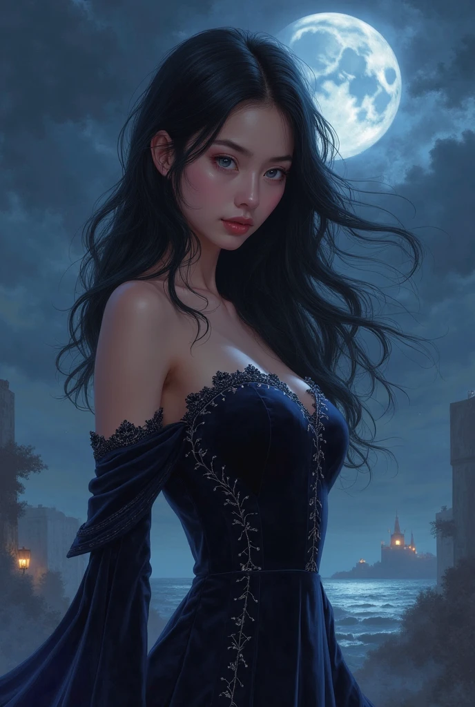 Fit for a werewolf romance book. Gothic theme. Hyper realistic. Super detailed. Quality 8k. Full moon. Castle. Lightning and thunder and full moon. Masterpiece. Realistic.