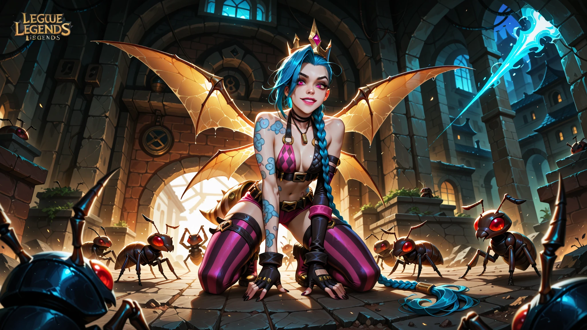 demon fairy in cyberpunk art style
