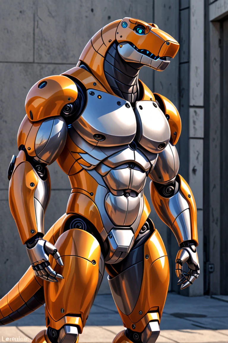 score_9, score_8_up, score_7_up, score_6_up, masterpiece, high quality, outline, lineart, thick lines, furry, source furry, robot, android, android skin, joints, servo, panels, barcode tattoos, (broken belly:1.6, broken chest:1.4, broken neck:1.6), solo, male, young, nude, athletic, thin waist, fox, orange skin, white chest skin, white arms, white legs, short messy white hair, cute face, perfect face, blue cybernetic eyes, hard nipples, massive erect white penis with foreskin, erection, dripping precum, confused, wire behind neck, calm, wire, cable, laboratory, robot station, mechanical parts, looking away,