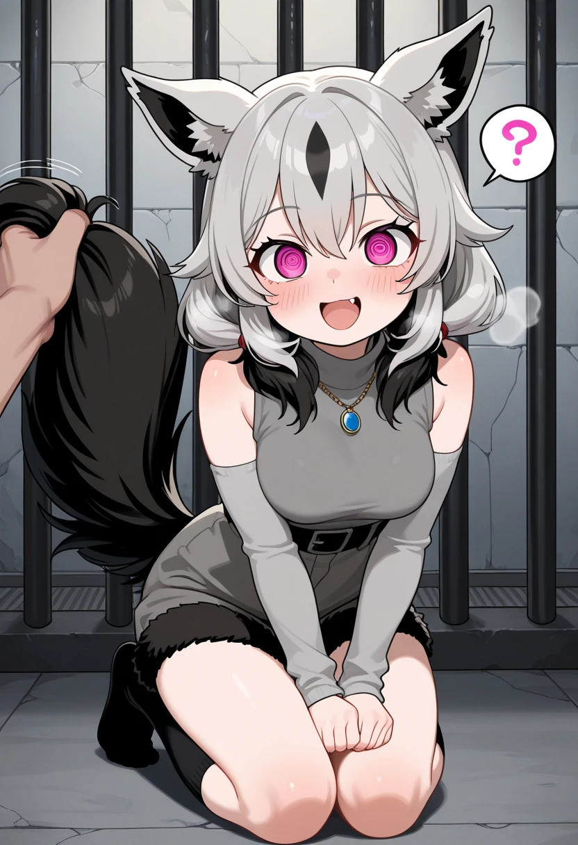 score_9, score_8_up, score_7_up, source_anime, 1girl, solo, nanachi-helmetless,narehate, nanachi (made in abyss),green eyes,white hair,sidelocks,long hair,furry,tail,animal ears ,erect nipples, hard nipples, black stockings, angry, crying,blushed, wide hip, street, crouched, prostitution, wet, black bunny suit, spread legs