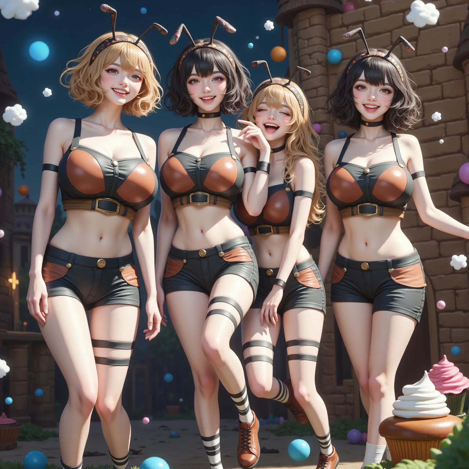 Ultra HD、Ultra high definition、Noise Reduction、perfection、Super big breasts、balance、Three cool beauties、((casino、dealer))、((Super tight bunny girl、Silver clothes))、Camel Toe、Giant tit、Nipple Puffs、Cleavage、Plump、Super big breasts、Super big butt、Bubble butt、、((Oily skin、Sun Oil、Black shine、Shiny、Gal、Tan Skin:1.3))、Temptation、lure、((pose partially visible vulva:1.3))、Blonde、Quite lewd、Standing with your legs apart、The cutest in the world、Mutant、Full body photo、Group photo、multiple、Leg spread、Earrings、Earrings、necklace、Thick lips、Heterochromia、Bracelet、Caster wheel、first round、Hair Charm、Lip gloss、Long False Eyelashes、Ahoge、(Saggy breasts、Super big breasts:1.8)