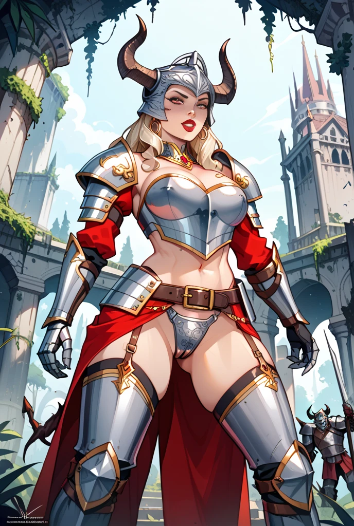 a close up of a cartoon character with a sword and a dress, thicc, fullbody commission for, sfw version, commission for high res, armor girl, r/art, r / art, r /art, thick tail, bikini armor female knight, cutesexyrobutts, neferpitou, oc commission, lit from behind, commission for