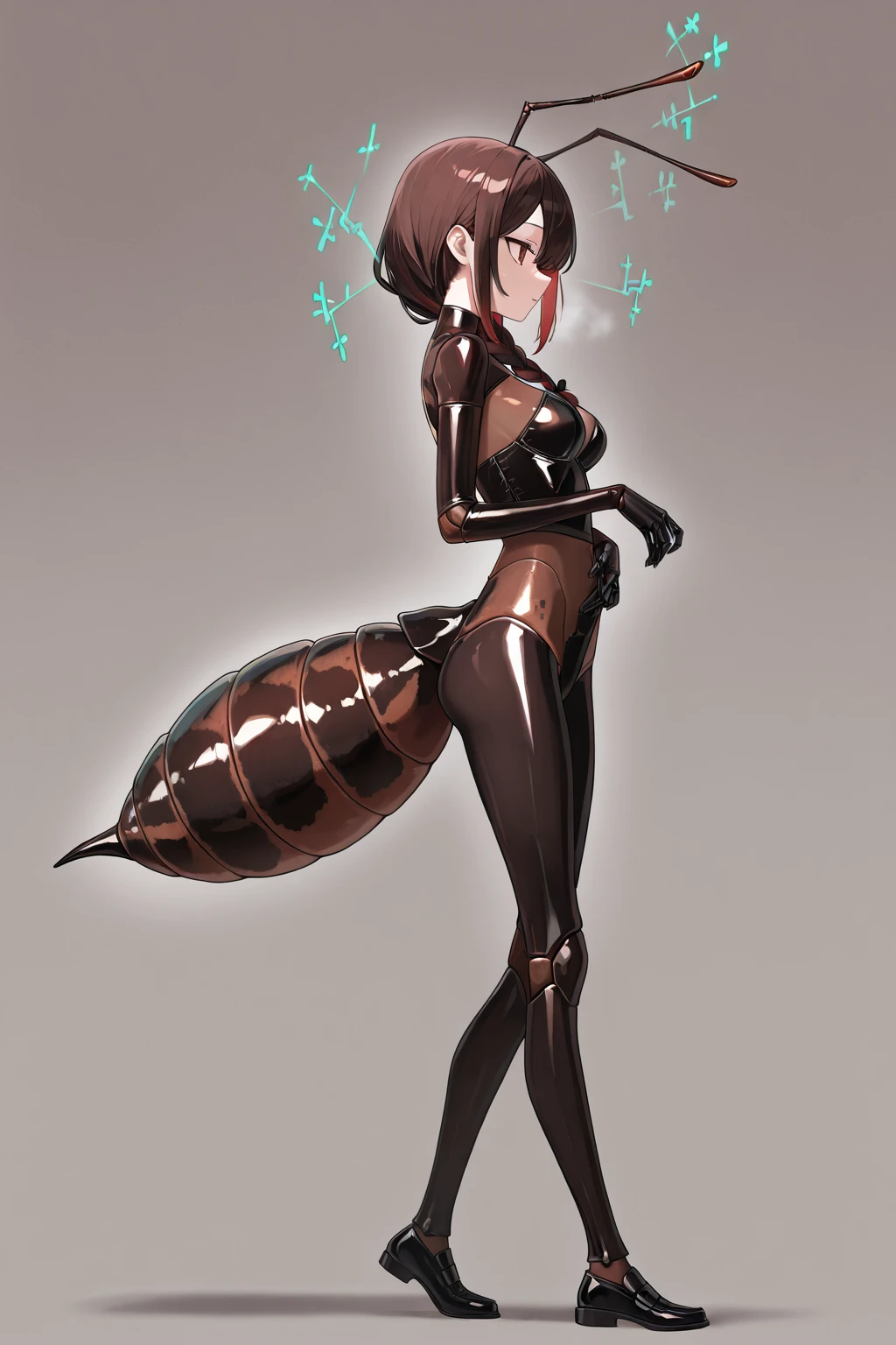 (Made by hb-viper :1)insect woman, ant girl with perfect female body, ant beak, big perfect tits, ant mouth, insectoid gray skin, skin with brown details, exposed skin, head with ant features, ant eyes, tweezers instead of hands, visible face, easy joy expression, happy face, blue ant eyes, antennae, insect ant teeth, ant exoskeleton, exposed breasts, beautiful body, sexy exoskeleton, sexy ant skin natural, sexy ant pu3el, brown ant armor, big breasts, big natural butt, perfect curvy body, beautiful and sexy body, ant woman, insect skin, female ants, beautiful ant face adorable cute sexy female ant beautiful adorable , flat ambomeninales, perfect abdomen, an ant pincer instead of hands and fingers