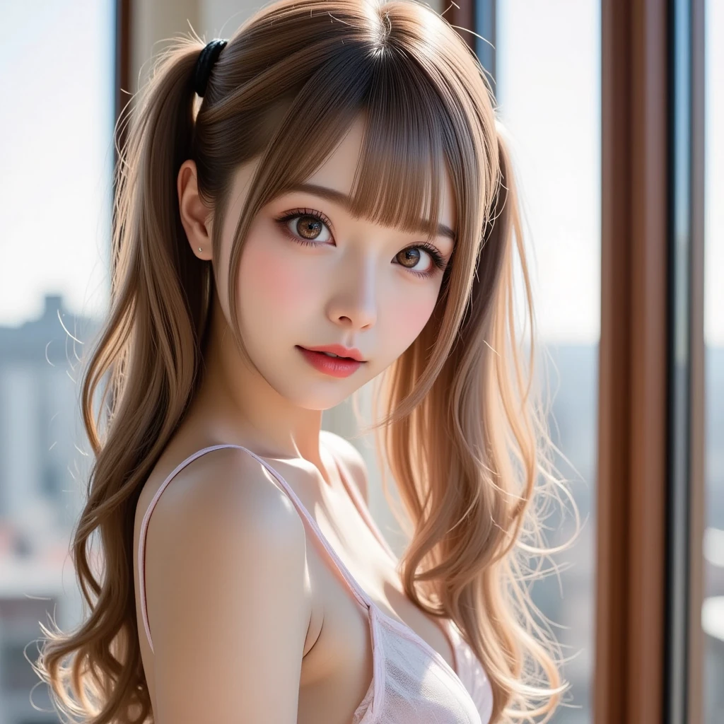 最high quality, masterpiece, High resolution, One girl,Beautiful Face, Rim Light, Two-tone lighting,(Skin with attention to detail:1.2), 8k uhd, Digital SLR, Soft lighting, high quality, Volumetric lighting, photograph, High resolution, 4K, 8k, Pink Hair,Fireworks,cowboy shot,navy yukata,bangs pinned back
,looking up,
