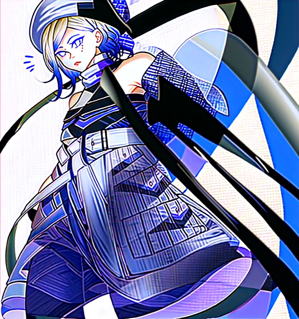 with a pure white background，white backgrounid，Full body portrait，Stand up，close-up of a woman with white hair and white mask，Belle peinture de personnage，Guviz，Guviz-style artwork，White-haired god，Yang J，Epic and beautiful character art，Stunning character art，FAN Qi，Wu Zhun Shifan，Guvitz at the Pixiv Art Station
