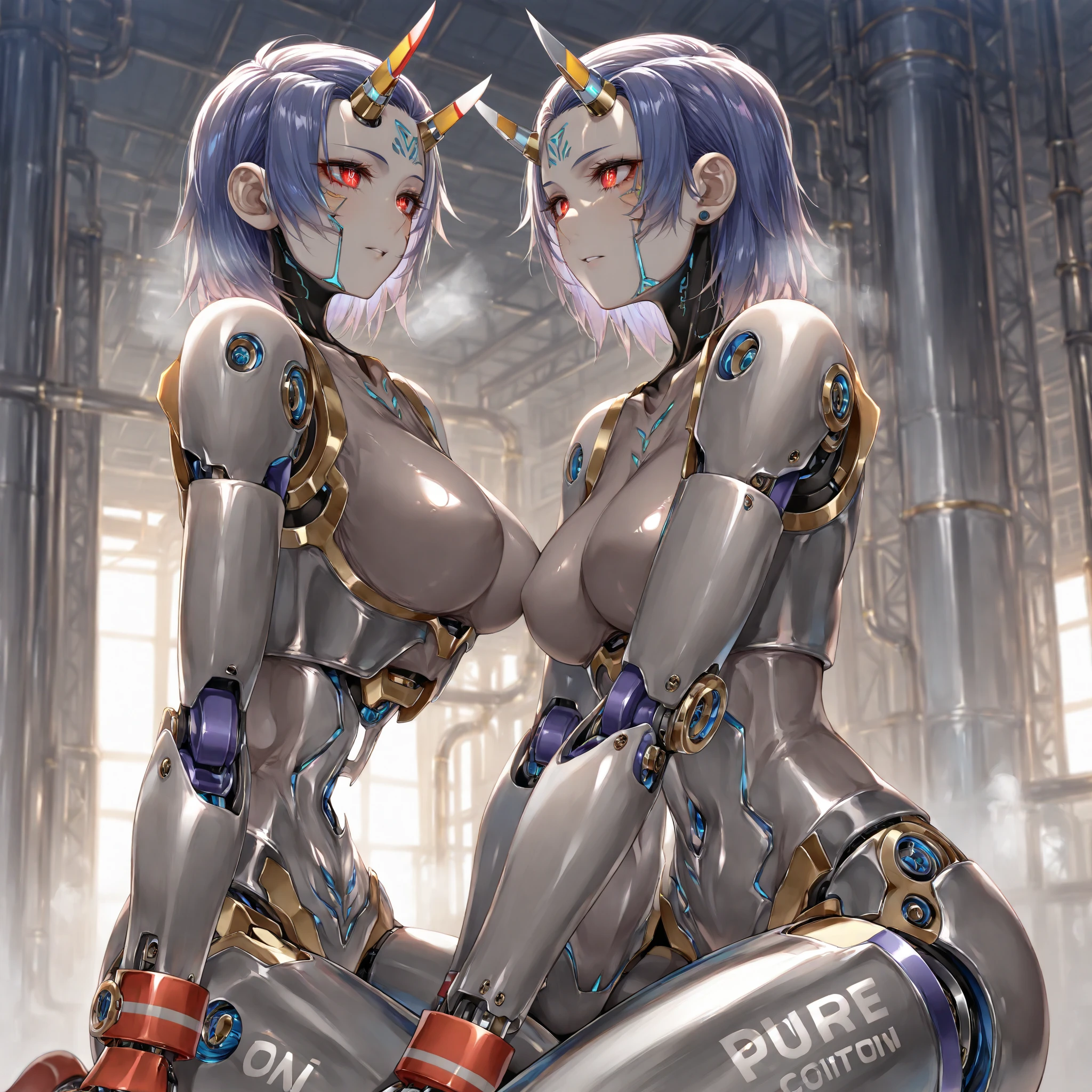 (Hyper-realistic), (a picture), (high resolution), (in 8K), (high detailed), (Best Illustration), (Beautiful detailed face), (Beautiful detailed eyes), (top-quality), (ultra-detailed), (masterpiece), (wall-paper), short-length hair, (1girl), Cameltoe, (smile), (in cowshed:1.2), (hucow), (cow girl), (cow ears), (nude:1.4), (topless:1.2), (big nipples), (huge nipples), (pussy), (cow horns), (neck bell), (ring collar), (cow print thighhighs), (milking machine:1.8), (milk stream:1.2), (breast pump:1.2), (nipple suction:1.4), (projectile lactation), (sagging breasts:1.2), (huge breasts), (tubes suctioning), (suction device), (harness), (tubes attatched to nipples), (nipple harness), (metal cage), (hoses:1.2), (breastfeeding), (milk tanks), (stuck:1.4), (through wall:1.4), (milking breasts)
