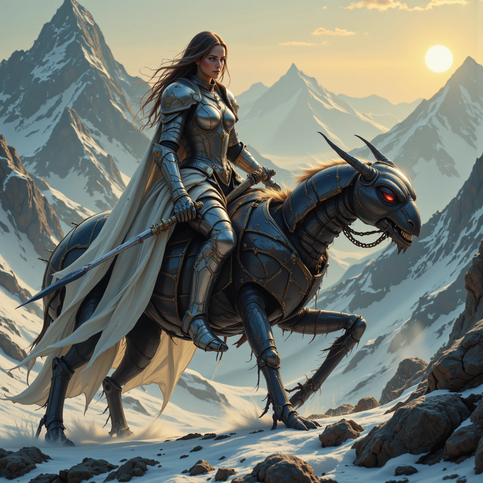 Draw a knight facing a dragon while rappelling down into a cave! --auto --s2