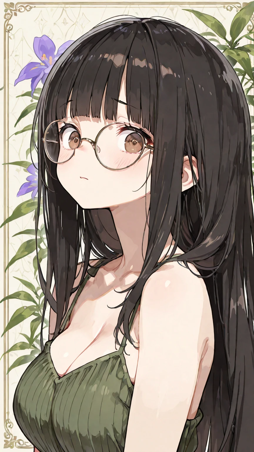 masterpiece, seductive face, good lighting, décolleté, fine details, masterpiece, glowing eyes, glasses, 1girl, black hair, gag, bamboo, Nezuko Kamado, wisteria background, masterpiece, best quality, POV, whole body, wide hips, nude, naked, pink ,medium breast, flat chest, slim body, seducing pose, sexy pose, dynamic pose, wet body, cum on chest, wet body, open legs