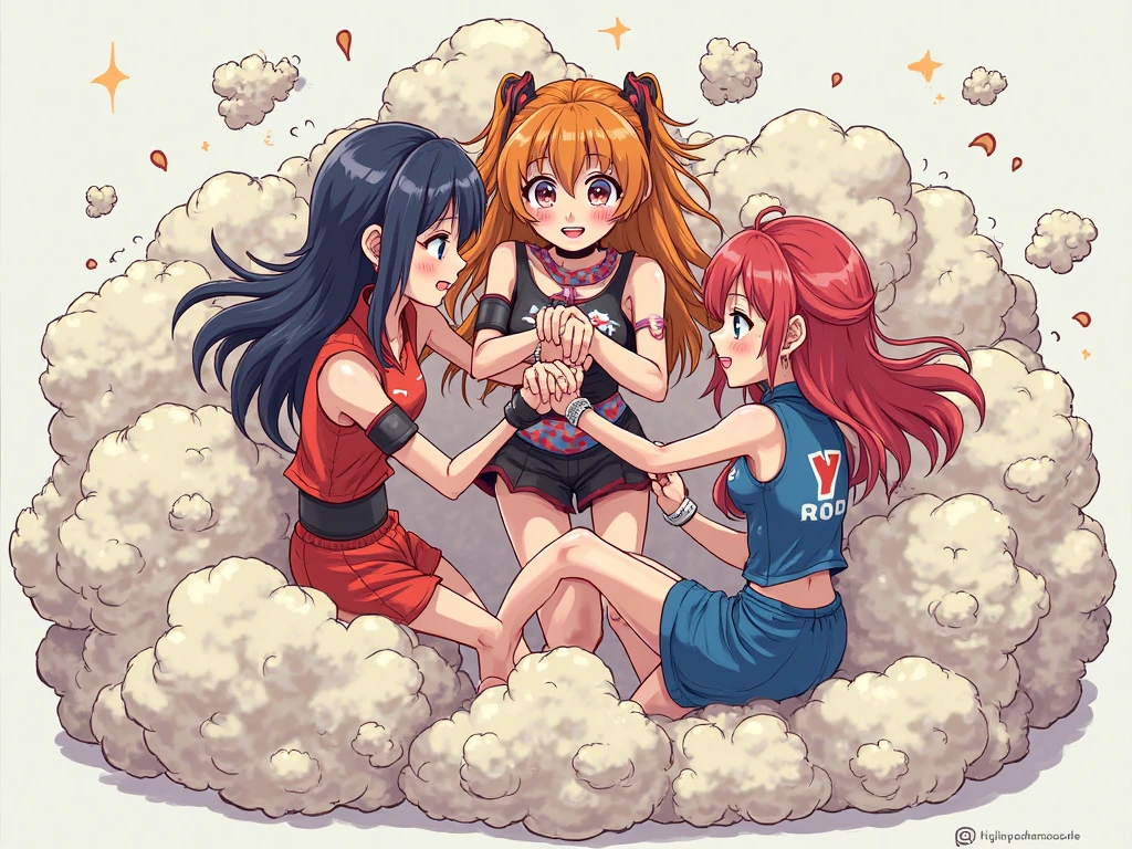 lewd Asuka Langley from evangelion in red space suit from the anime with butt visible