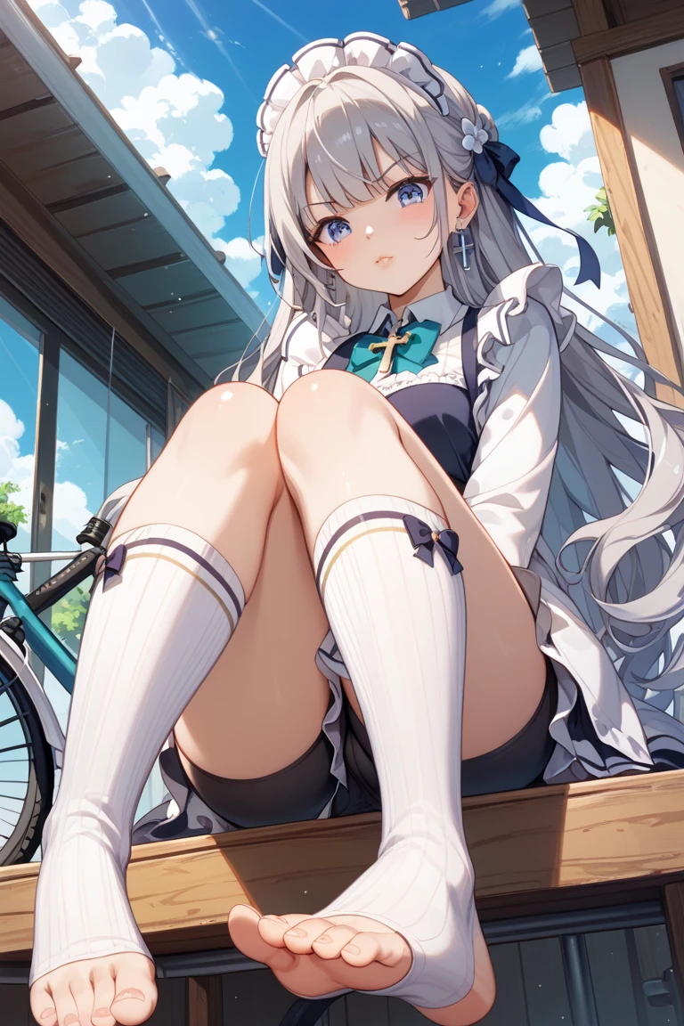Very detailedなイラスト, Very detailed, beautiful, 8K,1 girl、Cute 20 year old woman、From the side、Kneeling、Straight Hair、Blunt Bangs、Saggy breasts、((Full nudity))、Embarrassed face、Open your mouth wide and stick out your tongue、Drooling、The mouth is smiling、Sweat、Hearts float、Licking a man's penis、Putting penis in mouth