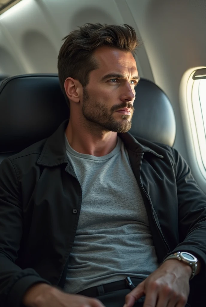 man with his dog inside the plane, art broken Absurd, high resolution, ultra detaild