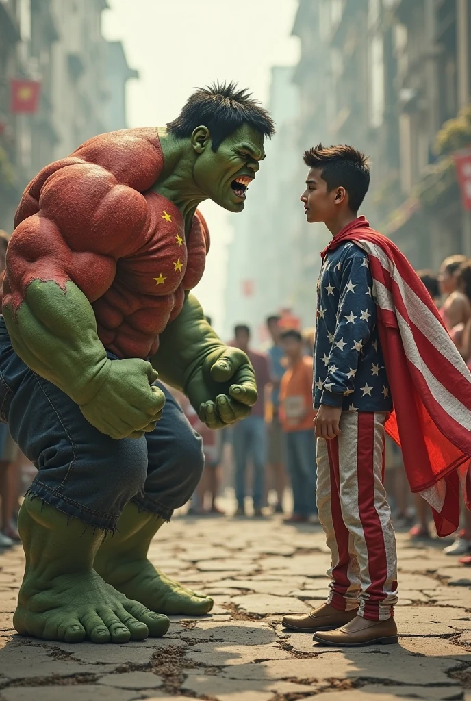 the hulk, cuba flag, boxes, merchandise separation.
