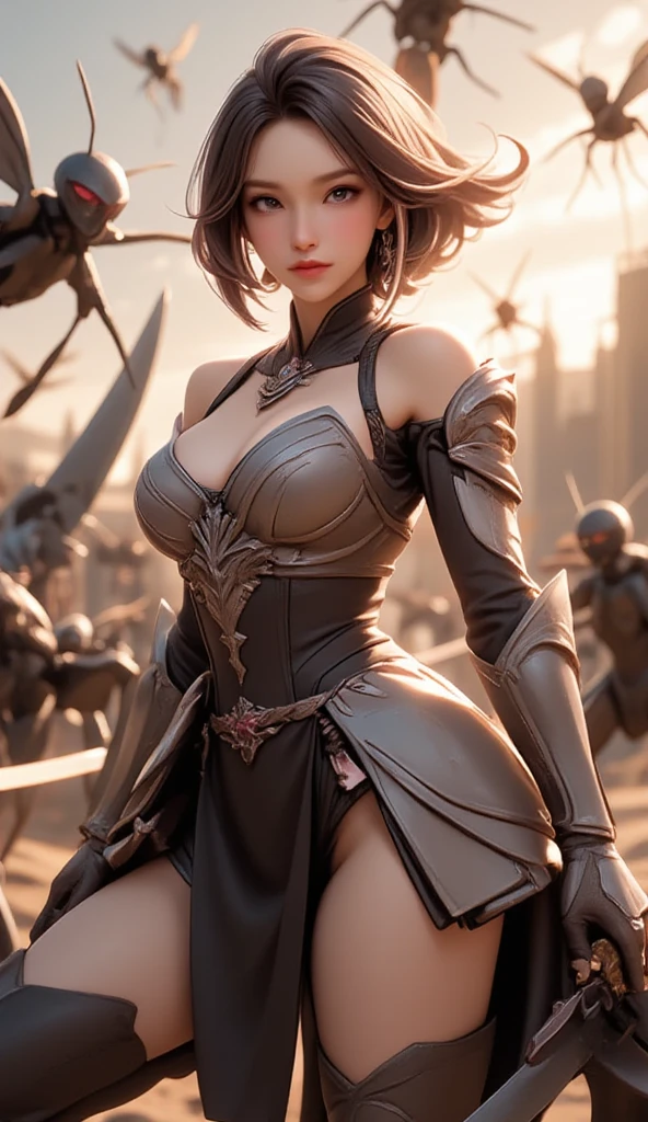 1girl,full body,red short hair,(hugging her legs)),female knight,dirty armor,helmet,elbow guards,knee pads,((fishnet stockings2.0,thigh high boots)),(best quality,4k,8k,highres,masterpiece:1.2),ultra-detailed,(realistic,photorealistic,photo-realistic:1.37),detailed face,beautiful detailed eyes,beautiful detailed lips,extremely detailed eyes and face,long eyelashes,dynamic pose,dramatic lighting,muted color palette,cinematic composition