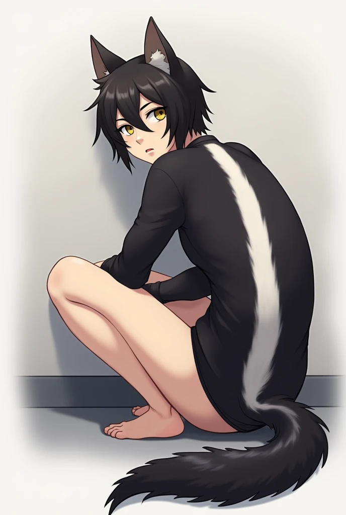 naked,Nude,Agnes Tachyon\(umamusume\), (Very fine eye), masterpiece, Highest quality, whole body, naked,blush,chest,,On the futon,spreading regs,alone,Seduce,alone,Leg spreadする,toddler,tail,Leg spread,Shaved pussy,labia minora,Vaginal hole,Spread your legs,Black pantyhose,Crotch