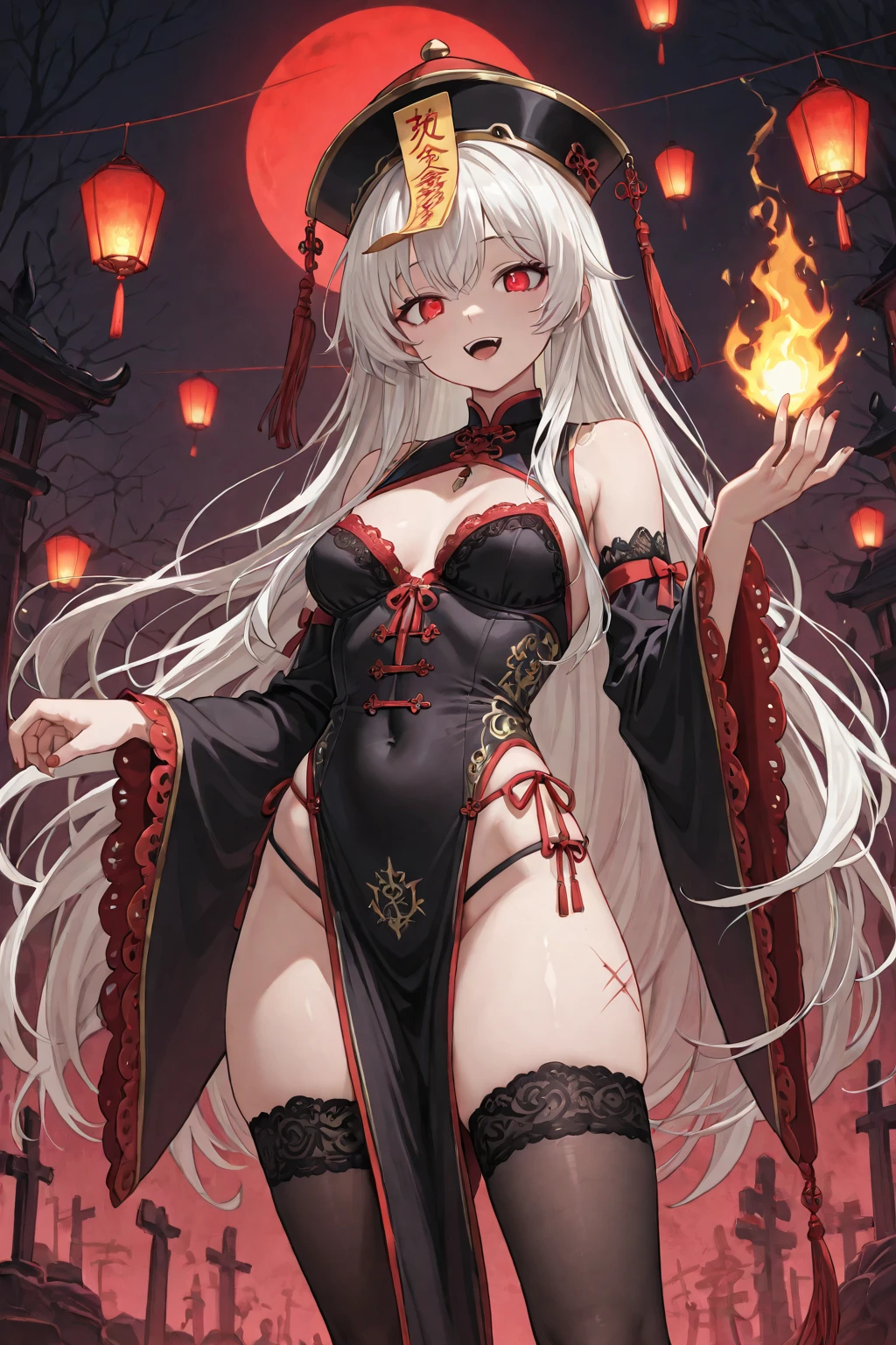 (masterpiece, top quality, best quality, official art, beautiful and aesthetic:1.2), (1 naked girl:1.2), cute, extreme detailed,(abstract:1.4, fractal art:1.3),(silver and red_hair:1.1), red eyes,colorful,highest detailed, Beautiful girl trapped inside a flame bubble,