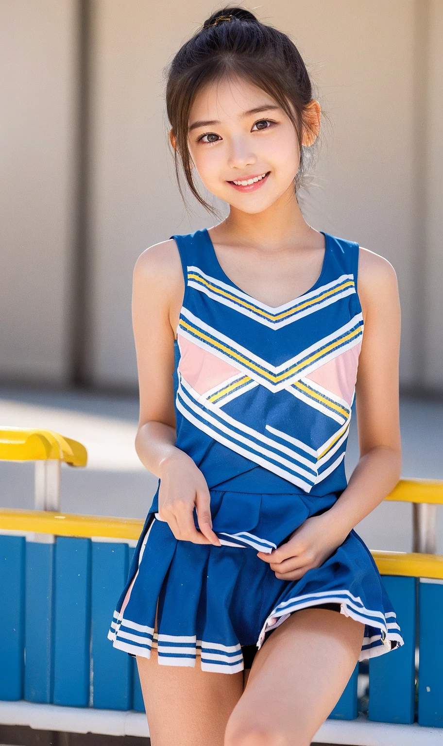 Two 10-year-old, Japanese elementary school girls, 110 cm tall and small titsed, (Flat chest), are walking to school wearing Baby blue micro mini high cut skirt, Baby blue micro mini high cut tank tops, ((The fabric is thin so it's see-through)), ((navel-baring)), (The fabric is so thin that you can see my nipples), (The fabric is so thin that you can clearly see the shape of my vagina from the outside of my panties), and carrying randsel,