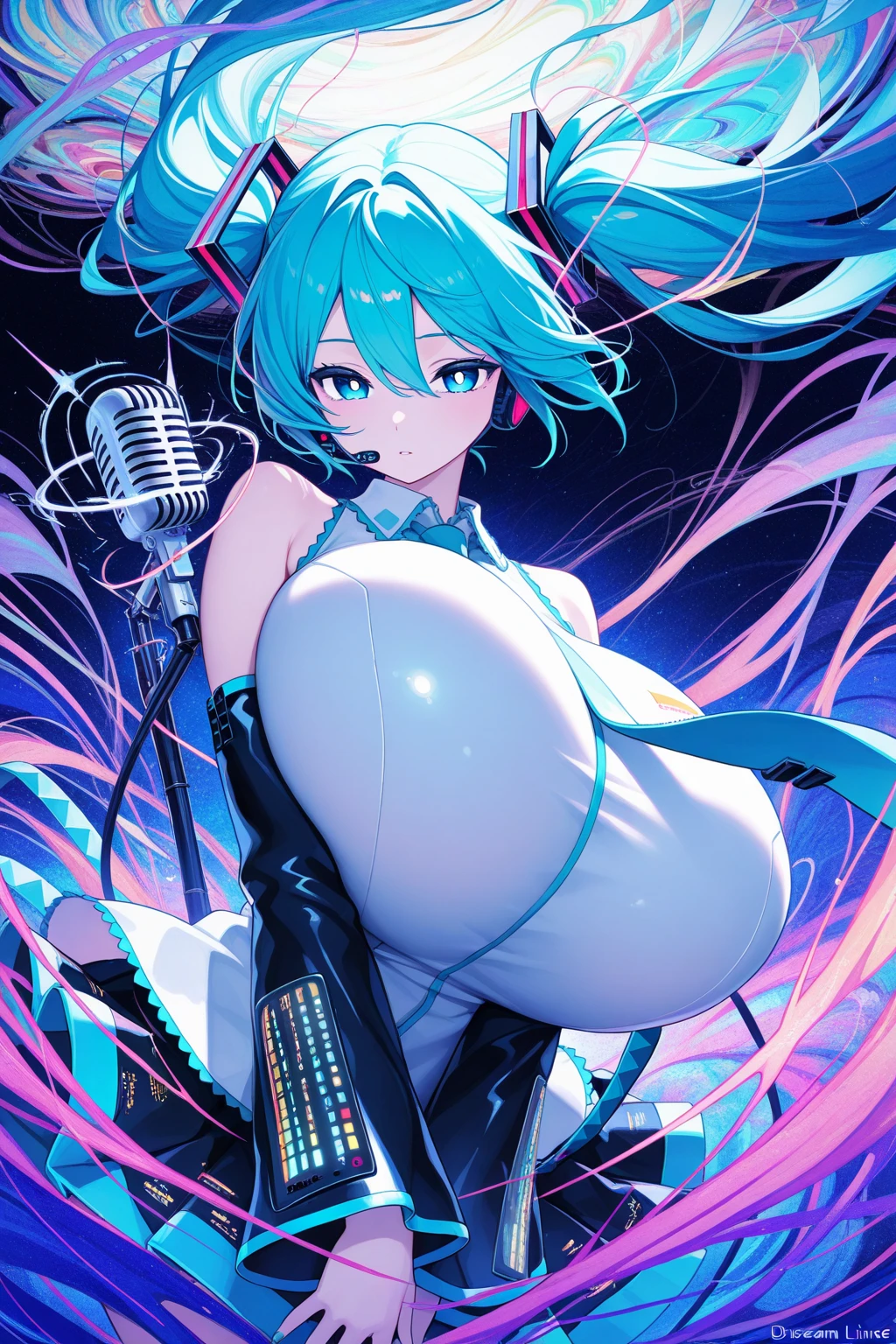 Score_9, score_8_up, score_7_up, score_6_up,1girl,solo,dim lightning,in narrow factory,,heavy breath,shiny skin,sweat,,TokinoSora, long hair, star hair ornament, blue eyes,aged up,,,,pink visor, glowing visor,many wire,brainwash,corruption,neon lights,idol costume,squatting,big breasts,huge ass,bimbo,spread legs,presenting pussy,(pussy juice,peeing:1.2),star pierce,nipple piercing,,,arched back, barcode,(barcode tattoo on breast:1.2),perfect pussy, arms up,armpits,hands on behind the head, hand cuffs,trembling,(microphone in pussy), teary-,eyed, drool,open mouth,tongue out,,(bouncing breasts:1.3),,