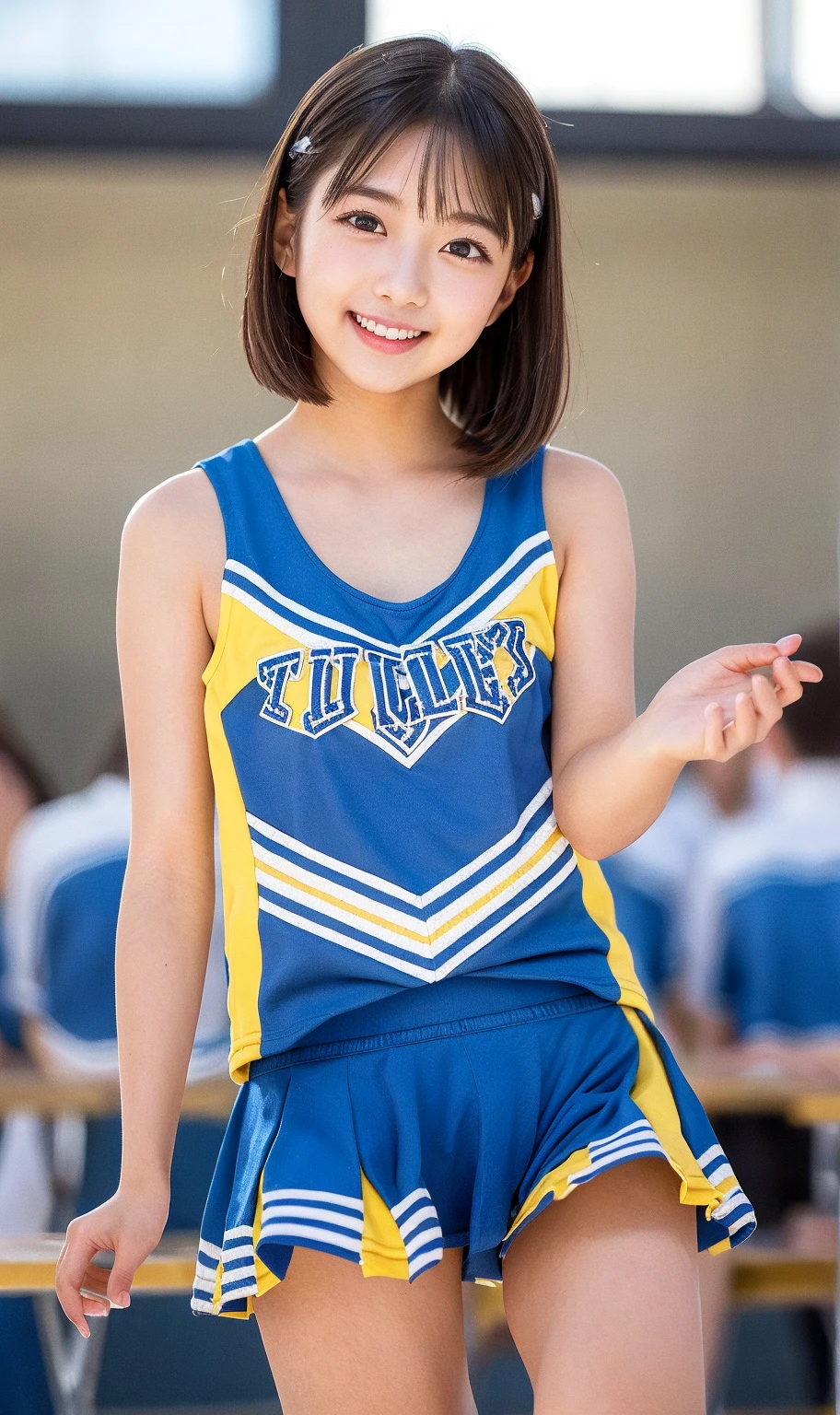 15 years old、Cheerleader、smile、Sparkling Eyes、、stare、Dynamic、Big Eyes、
