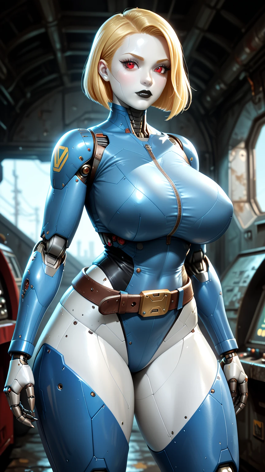 (masterpiece, best quality, highres:1.3), (photorealistic:1.4),  sexy (robot:1.3) concubine, (large breasts), thick thighs, small waist, this machine does not know the difference between metal and flesh nor does it care, <lora:more_details:0.35> <lora:leco_robot_last:0>