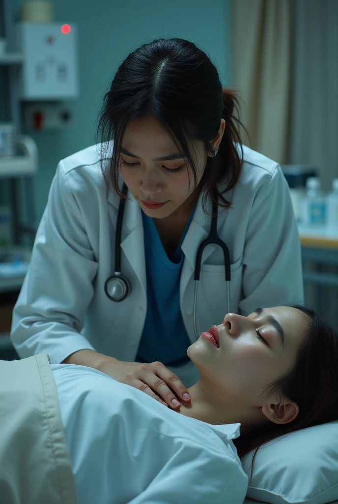 /imagine 
Women doctor crying sad injury 
