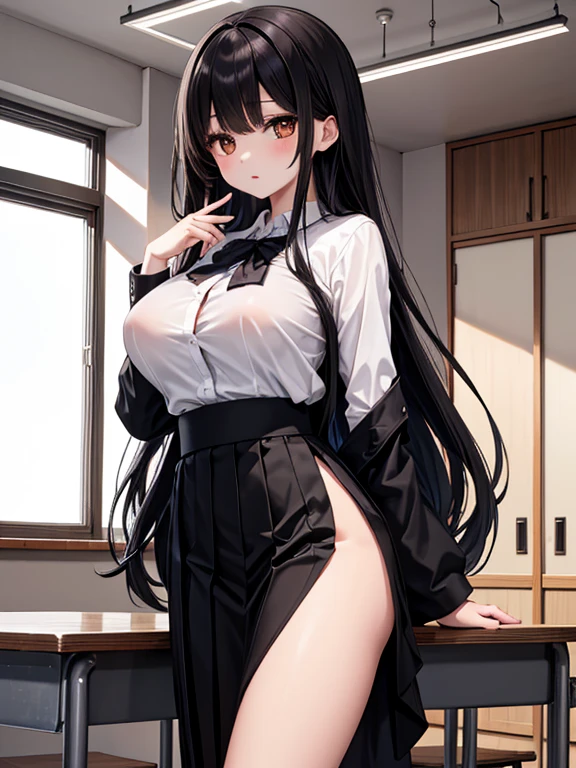 masutepiece、An ultra-high picture quality、Super distinct、32K、perfect anatomia、Very high saturation、 School uniform、hi-school girl、Ruthless face、Black straight long hair、(Middle parting hairstyles:1.3)、Slender eyes、The whole body is reflected、climbing the ladder、accidental panty shot、、low angles、(Fisheye:1.5) 、(Wearing a skirt)、(I can see panties:1.3)、Ultra-detailed panties、Realistic panties、life-likeマンスジ、(Cameltoe:1.3)、(Sheer panties:1.3)、(Pubic hair through panties:1.3)、(scornful look:1.6)