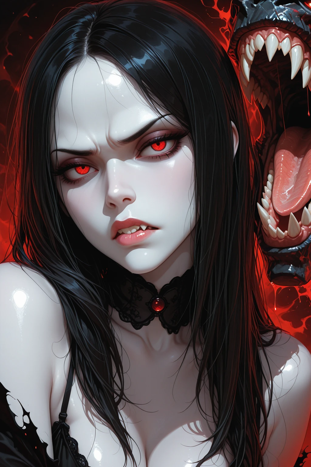 Elvira's painting dark vampire