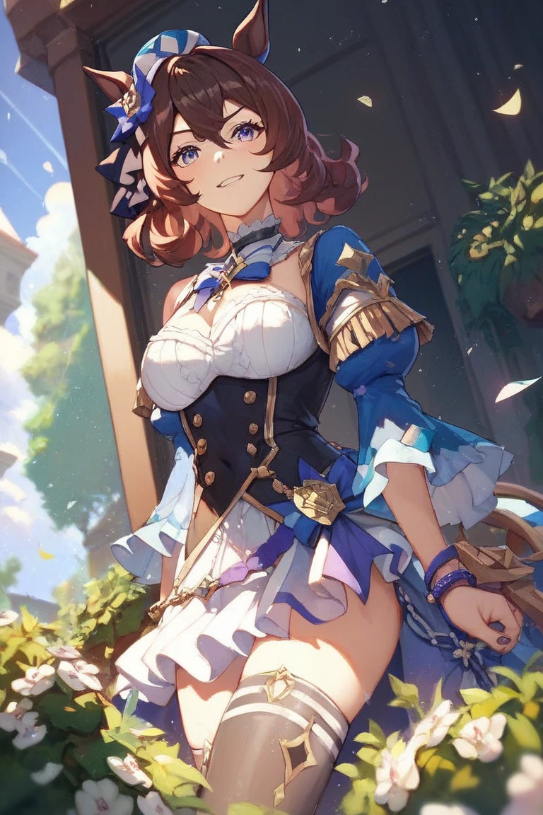 1 girl, atelier, alchemist, white knee socks, short skirt