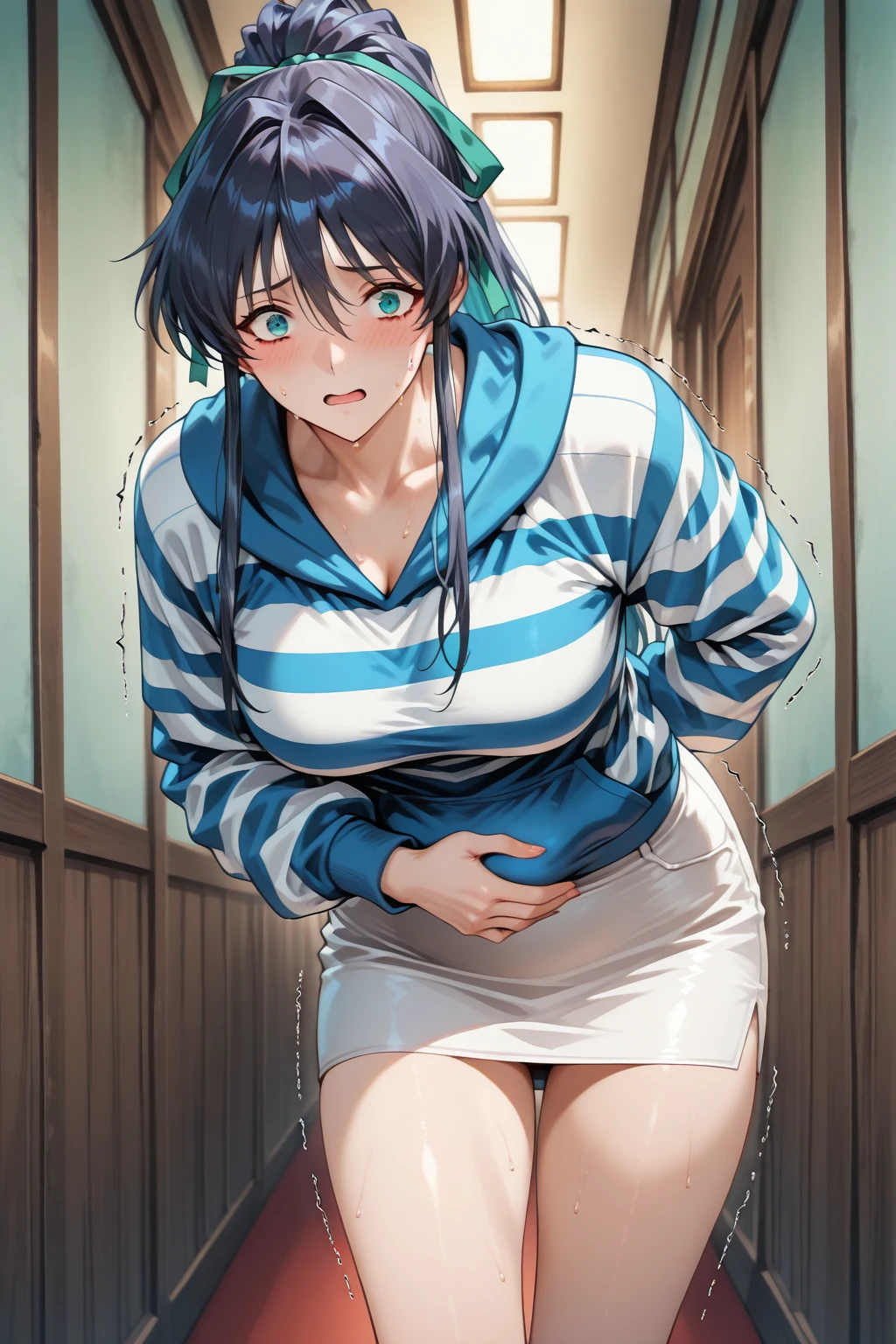 nsfw, wdgoodprompt, (new, newest, best quality, extremely detailed, high resolution, anime:1.2), 1 girl, 14 years old, girl (blue eyes, long black hair, neat and clean, large breasts, (yellow latex metallic luster glossy shiny long raincoat:1.2), closed raincoat yellow buttons, wear raincoat plain yellow hood, naked raincoat, yellow rainboots, seiza:1.0), bedroom, furniture, curtain, oy completely nude, nipple