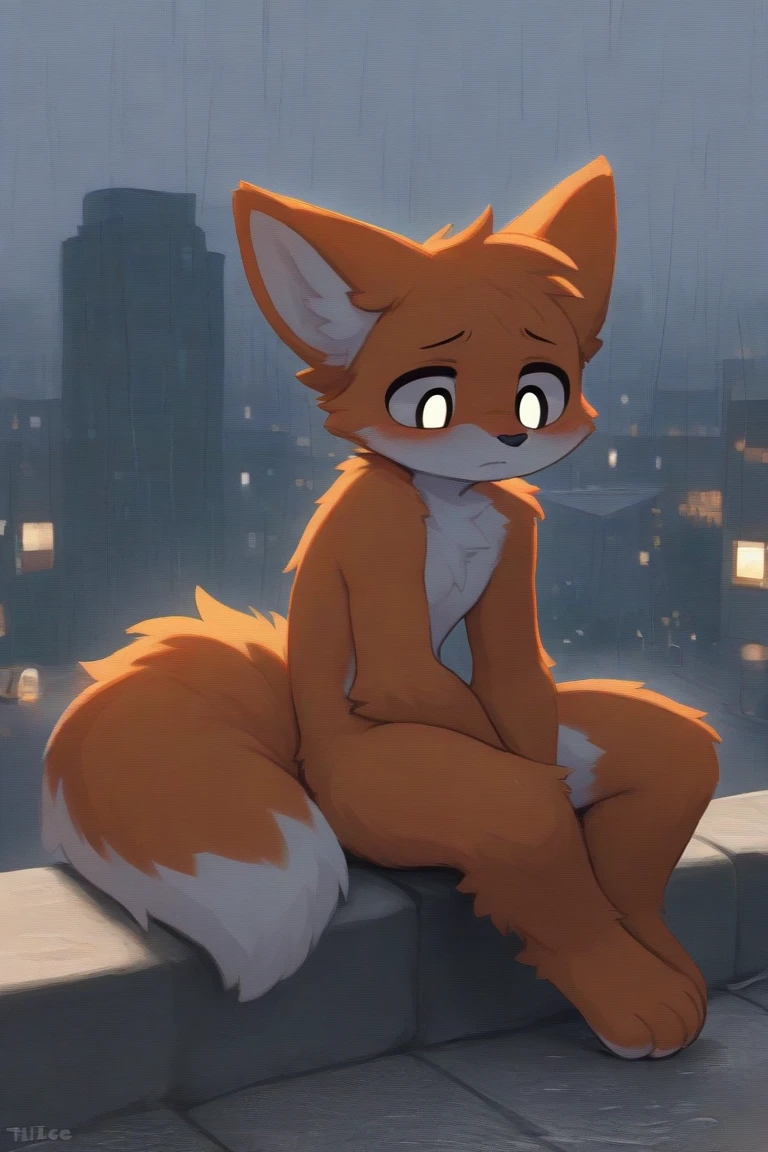 red fox, female, vixen, beautiful, hair, yellow eyes, full body, night, moody, elegant, mysterious, highres, unparalleled masterpiece, perfect artwork, absurdres, rzminjourney, vector-art, masterpiece)(kemono, furry anthro), furr covering her chest, fur covering her chest, flat chest, safe for work