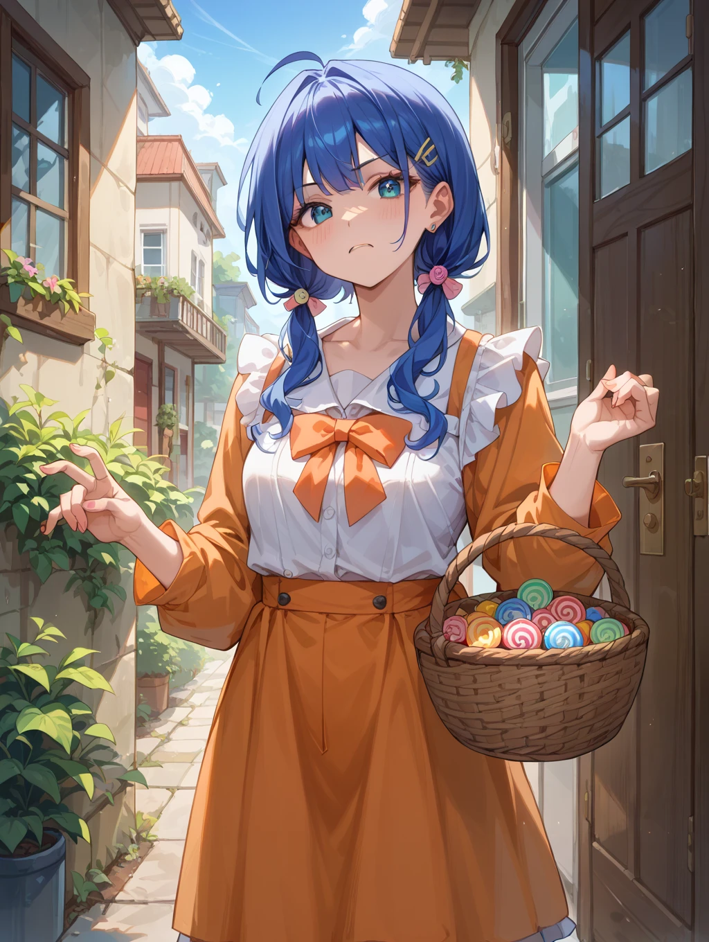 Tenkyuu Chimata, multicolored hairband, multicolored dress, zipper lines (clothes), cape, cloud print, brown bag belt, Where is that Bustling Marketplace Now, 1girl
<lora:Tenkyuu_Chimata_v2.0:0.85>