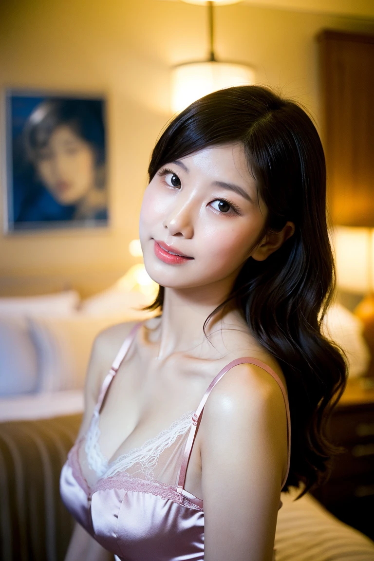 , (Mature body), Solitary,Long gray hair,black hair color, Off-shoulder, black eyes,1 Sister,A sexy pose,best quality,masterpiece,light,Extremely exquisite and beautiful,CG,Unite,8K Wallpaper,Astonishing,detailed,masterpiece,Official Art,The content is very detailed Cg Unite 8K Wallpaper,Extremely ridiculous,Huge file size,ultra - detailed,high resolution,The content is very detailed,Beautiful and delicate girl,Practical,full,Hotel Room,Light Contrast, Lopez, fully body photo, full, White under underwear