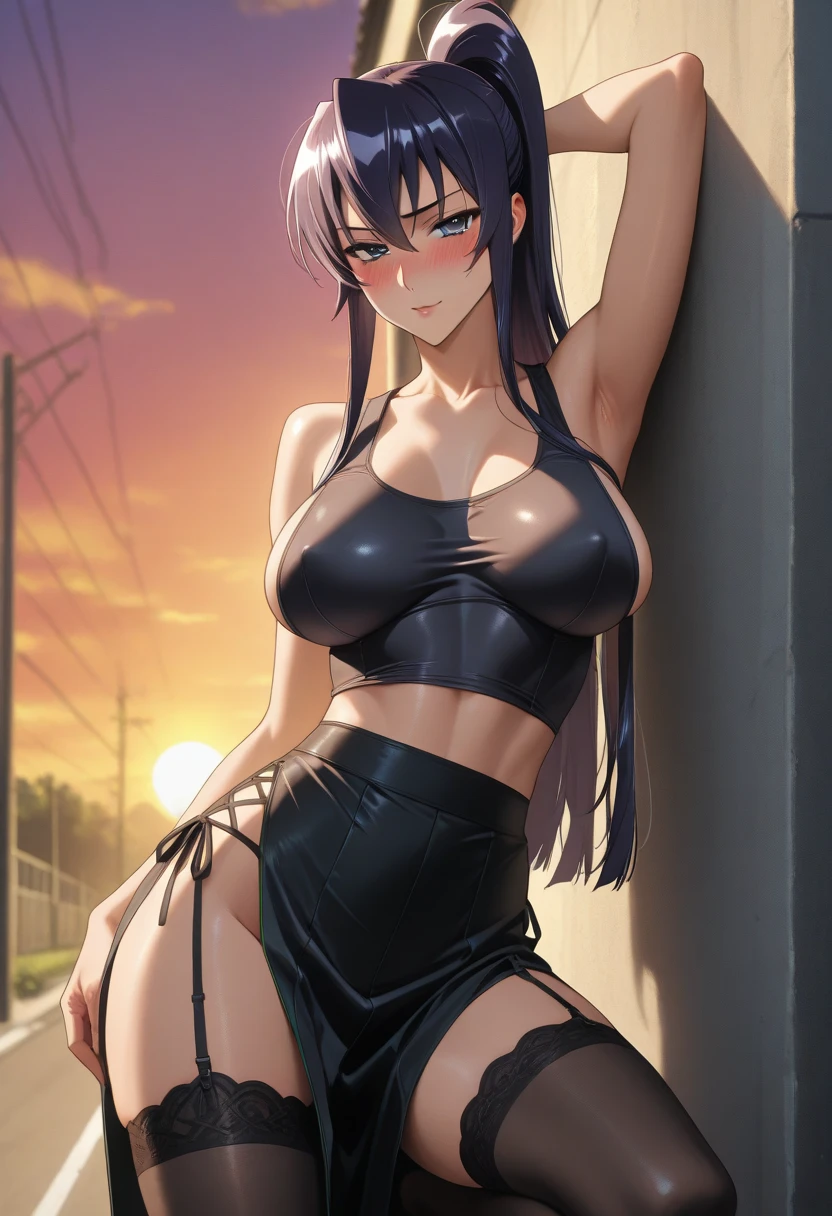 NSFW, (girl),((optimal quality)), ((Masterpiece)), (A detailed: 1.4),face red,perspire,showing niples, fully naked,The ultimate masterpiece,(fidelity:1.2),(sexy),open air bath, (Huge chest), Open crotch, Open legs, (Smooth: 1.1), (Cutes: 0.9), (shiny: 1.1),, red lips, cute face, saeko busujima from highschool of the dead anime, cute pose, super small transparent lace lingerie,g string, very big breast, big ass, detailed lines, 8k image, no blur, perfect realistic nipples, sexy smile, a katana in one hand
