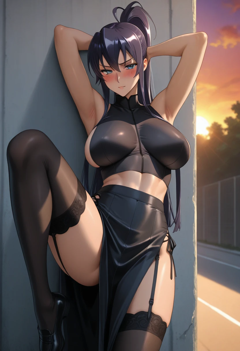 ninja girl, seios médio perfects, black latex micro panties buried in swollen pussy, Medium length hair, braids, almost no clothes, Beautiful navel, The chest is wrapped with a very thin black ribbon, Very thin black bandage around the chest, nearly naked, well designed and well defined pussy, wearing a mask, open neck, bared shoulders, nice ass, sensuous, masterpiece quality, detailded, best qualityer, perfect, two arms, displayed, fully body, open legs