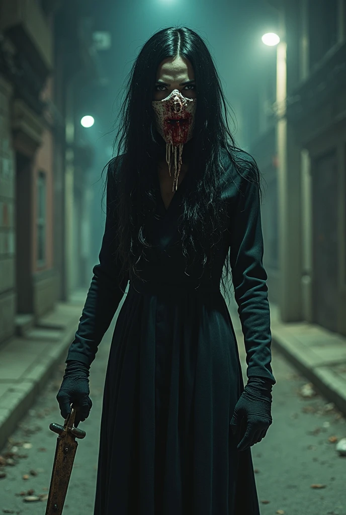 ((Best quality, 8k, 32k, Masterpiece, UHD:1.2), "Transform the setting into a haunting scene straight out of a horror movie. In the center, a girl stands, surrounded by ghostly apparitions lurking in the shadows. The atmosphere is thick with a swirling, smoky haze that adds to the eerie ambiance. The ghosts, barely visible, have malevolent expressions and are shrouded in darkness, making their forms indistinct and unsettling. Their eyes gleam with a spectral glow, and their whispers fill the air with an otherworldly chill. The girl, looking fearful yet determined, stands her ground as the supernatural entities close in. The scene exudes a sense of dread and suspense, capturing the terrifying moment when the living confront the spectral horrors of the night." ((smoke)) ((shadow)) ((scary Shadow))